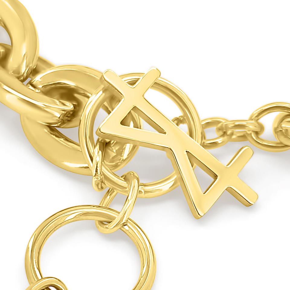 SUM of I Chunky chain bracelet #color_gold