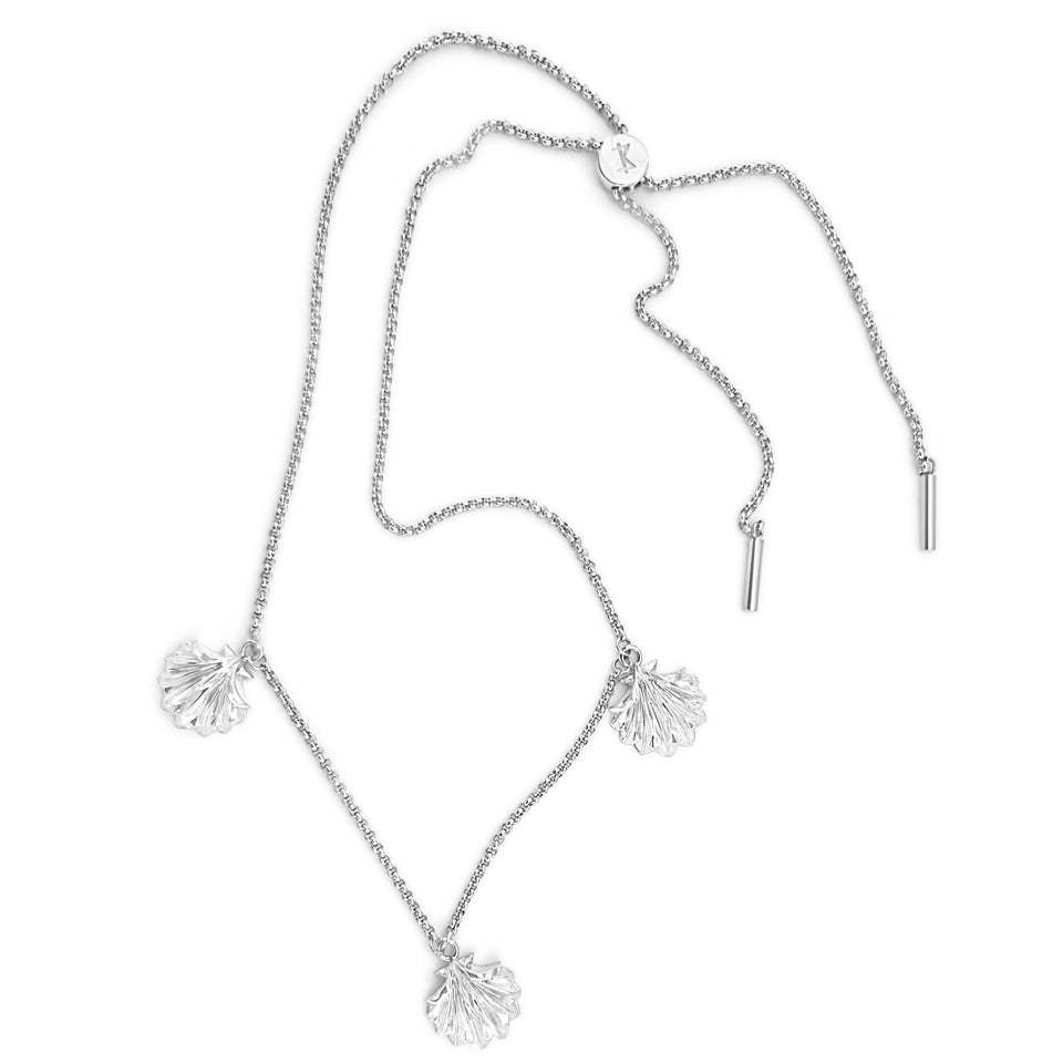 SUM of I Stationary Shell necklace #color_silver