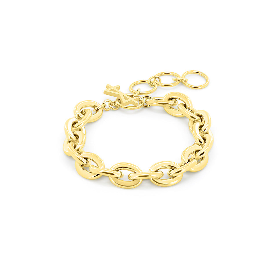 SUM of I Chunky chain bracelet #color_gold