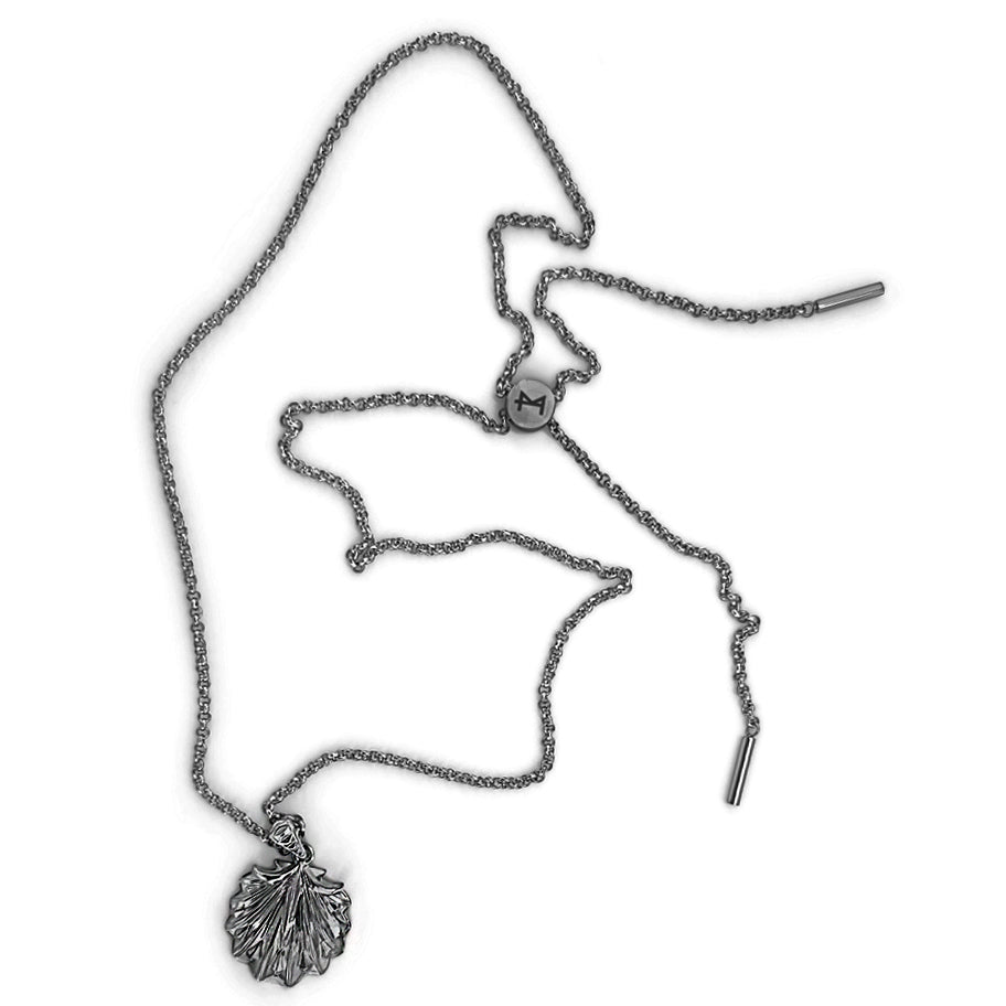SUM of I tribal Shell Pendant #color_black metal