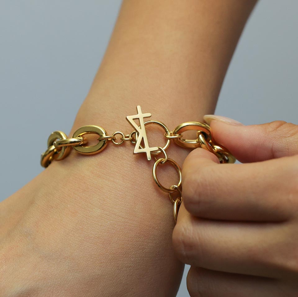 SUM of I Sintra Triangle Mini Hoops #color_gold