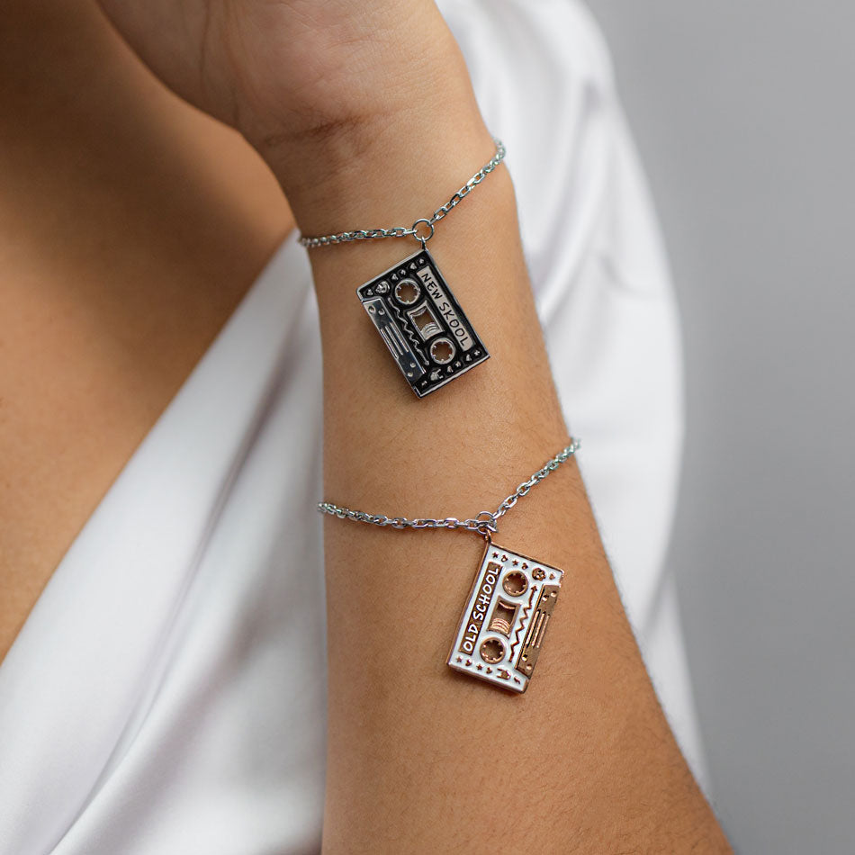 SUM of I Memphis Bracelet #color_silver rose gold and white