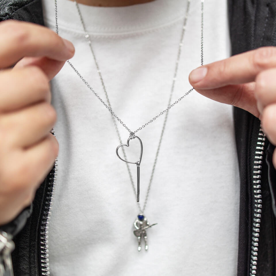 SUM of I Valerien Pin Necklace #color_silver