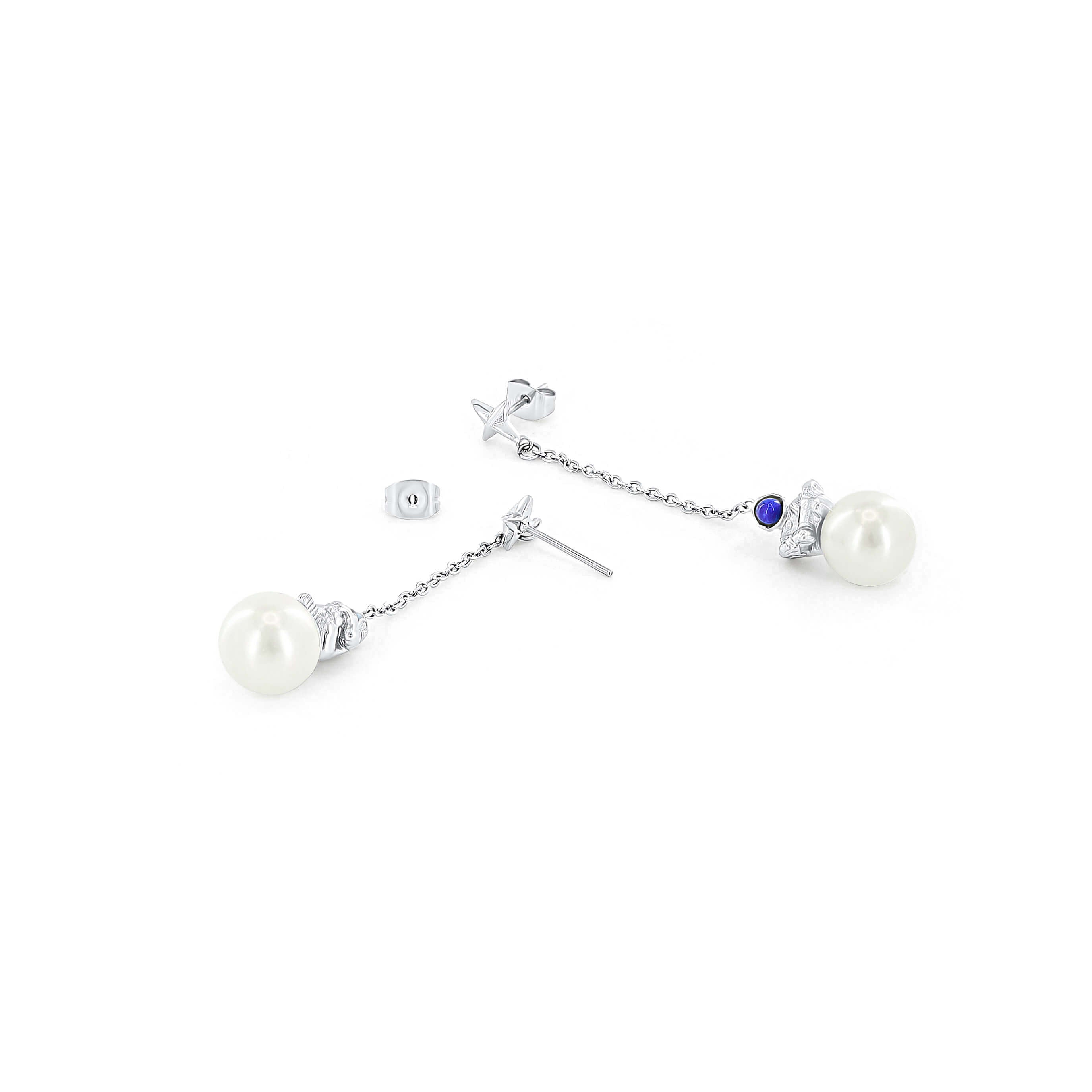 Sum of I Europa Drop earring #color_silver and white