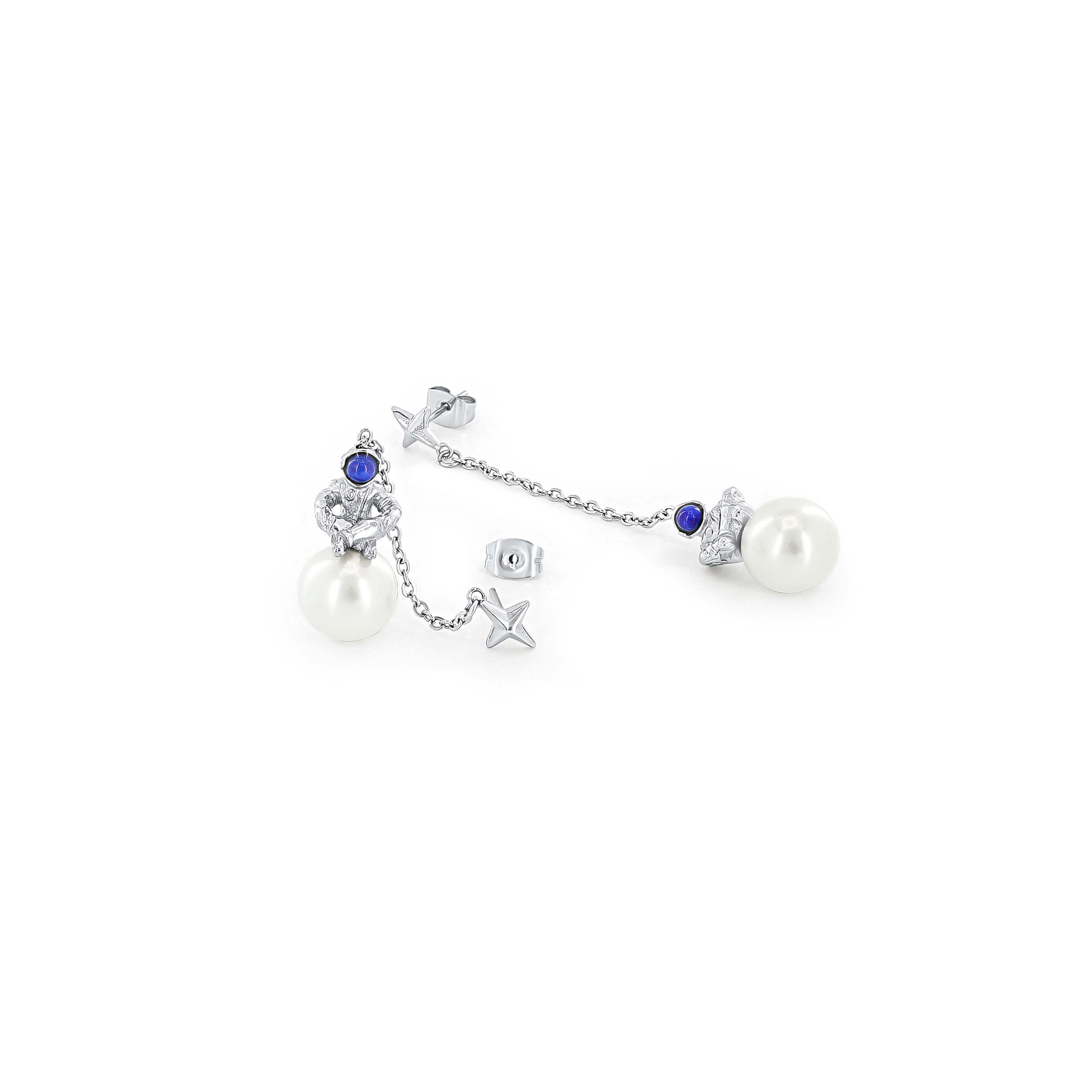 Sum of I Europa Drop earring #color_silver and white