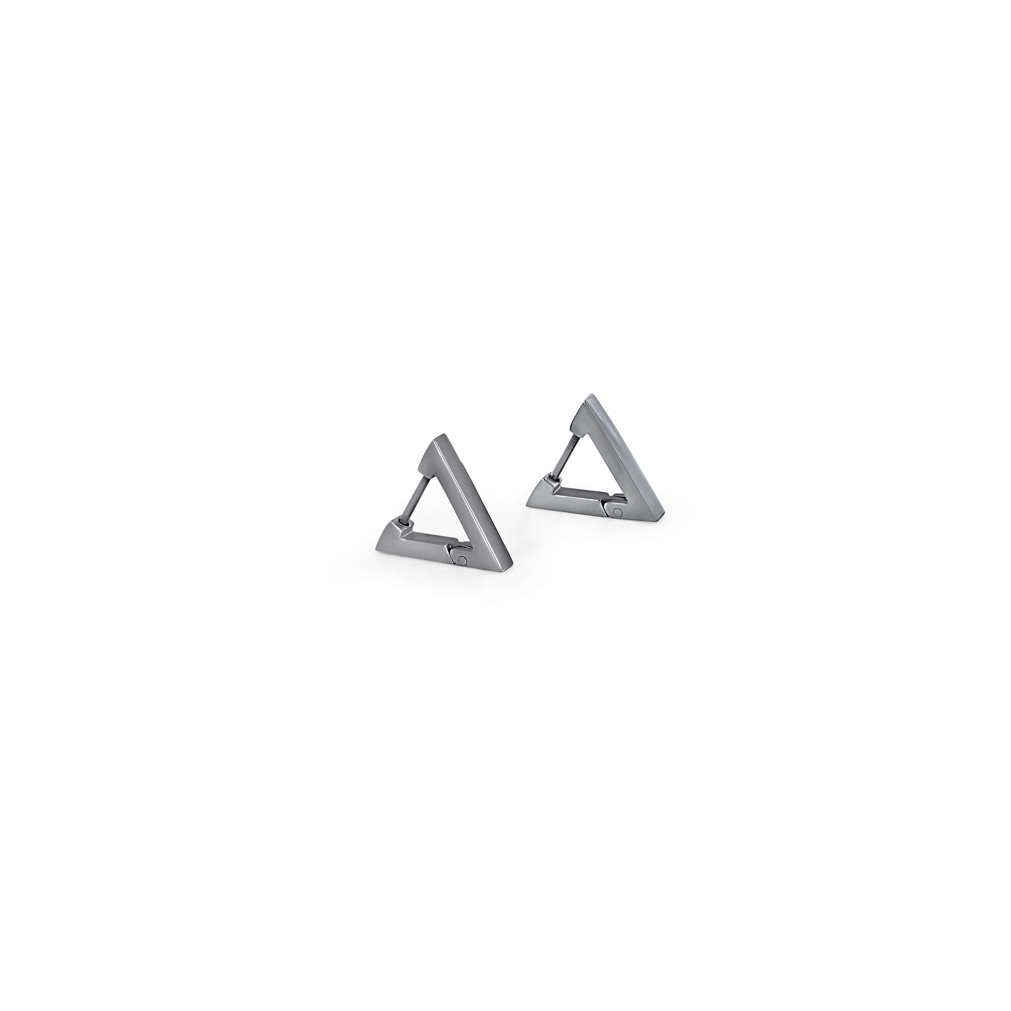 SUM of I Sintra Triangle Mini Hoops #color_black metal
