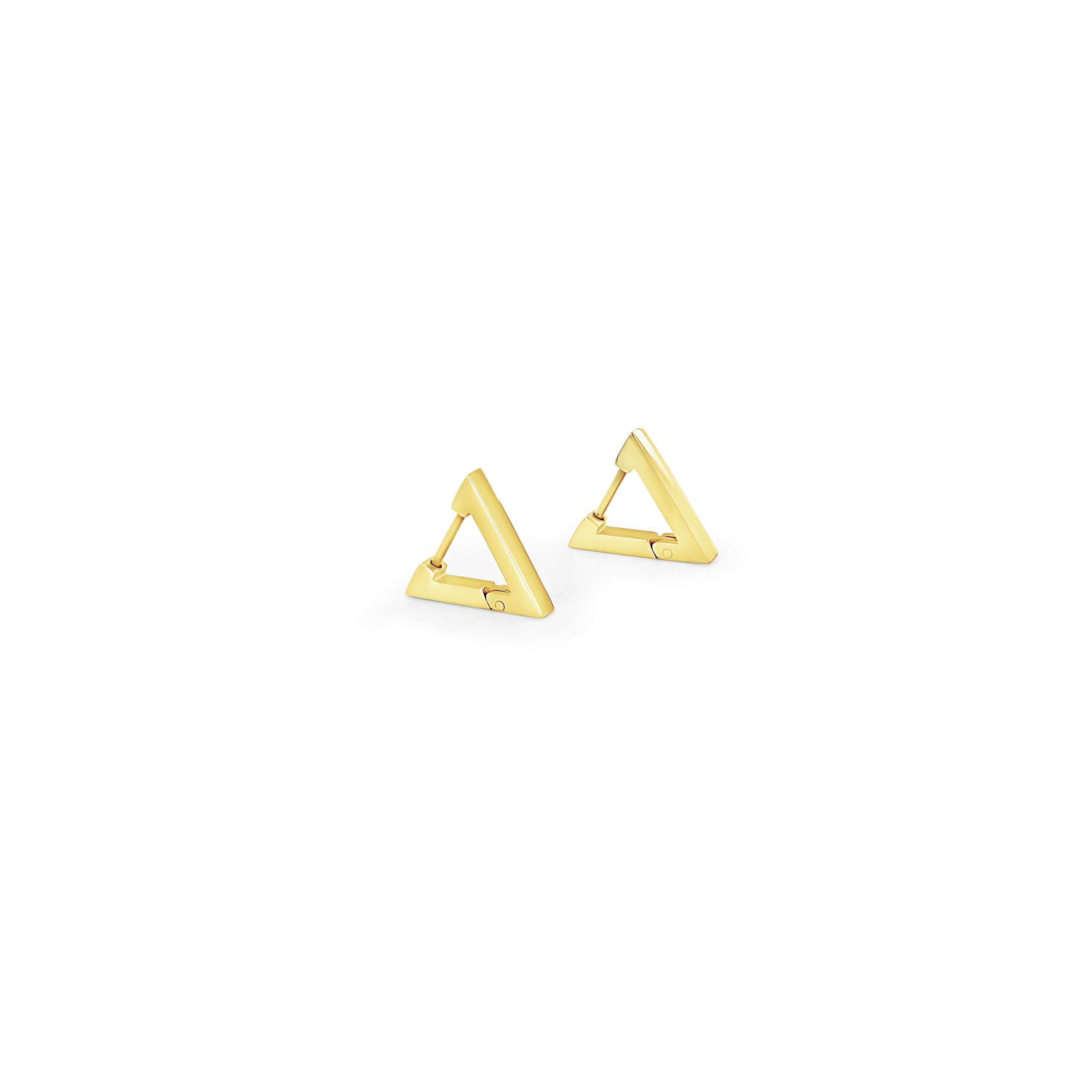 SUM of I Sintra Triangle Mini Hoops #color_gold