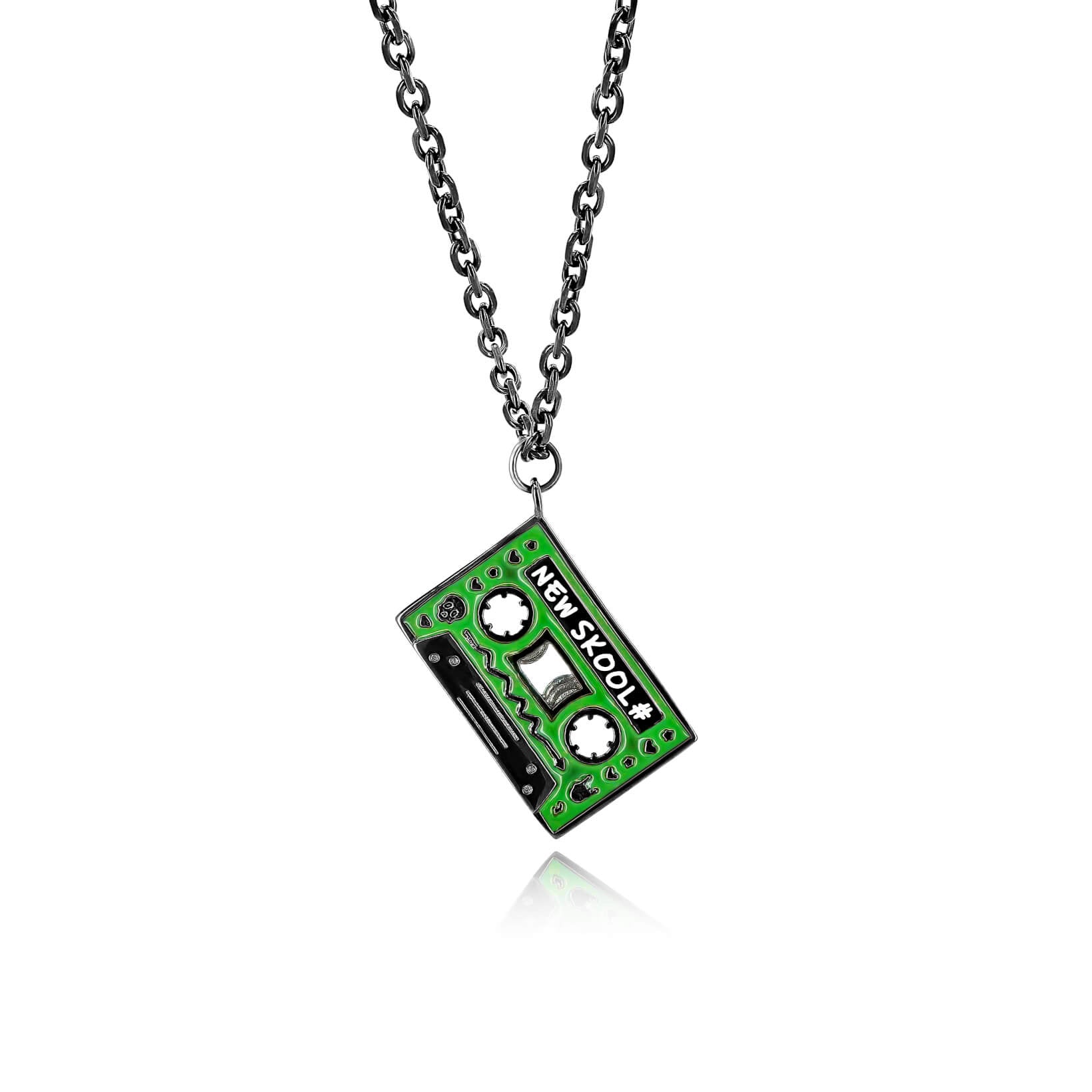 SUM of I Memphis Cassette Pendant #color_black and green