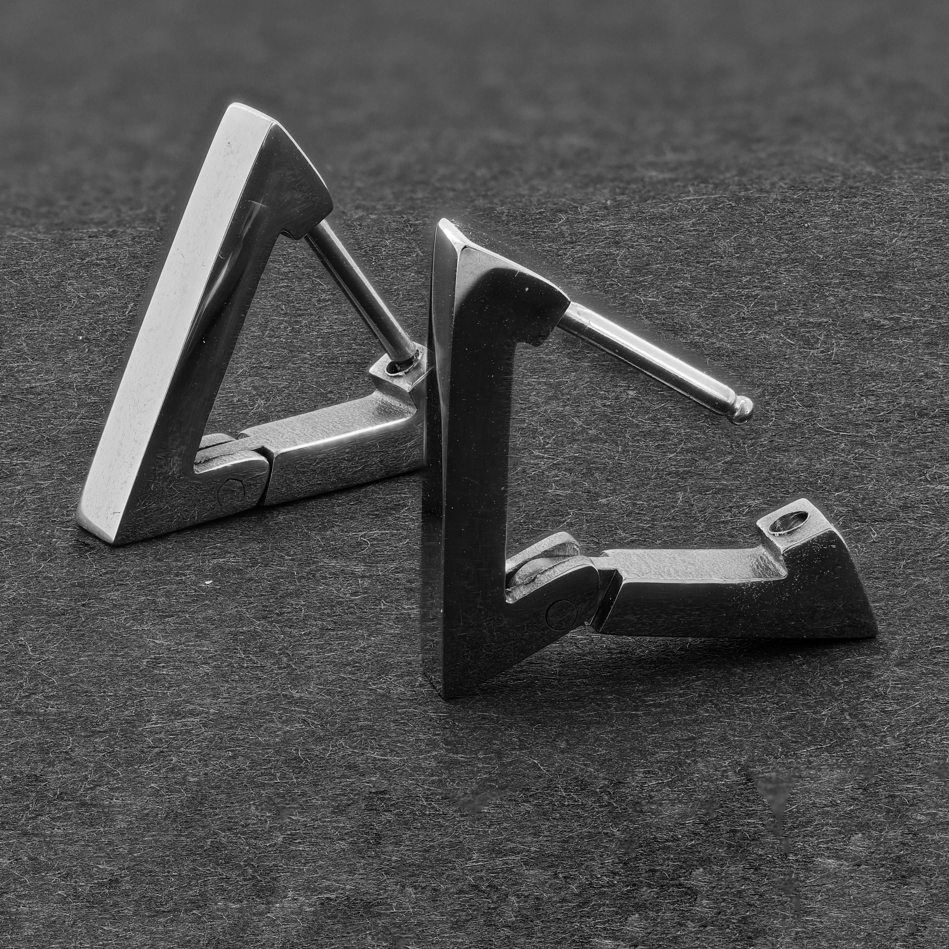SUM of I Sintra Triangle Mini Hoops #color_black metal