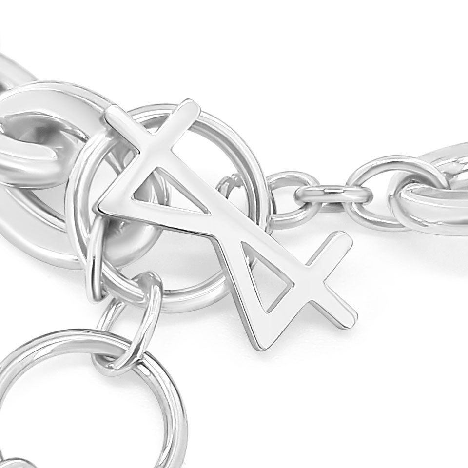 SUM of I Chunky chain bracelet #color_silver