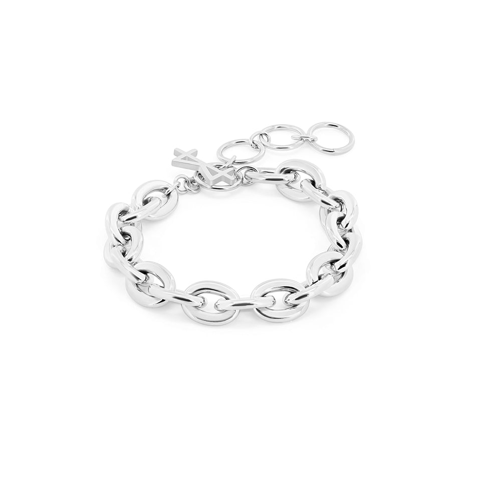 SUM of I Chunky chain bracelet #color_silver