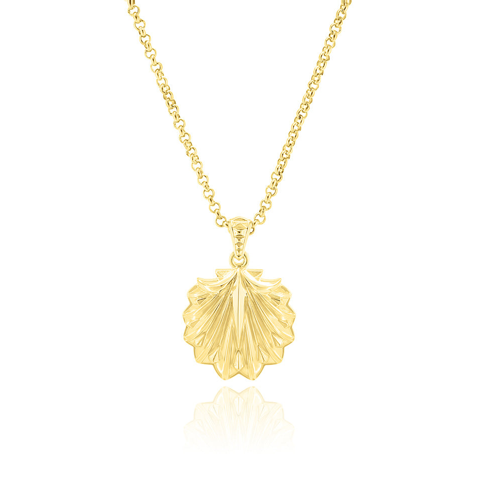 SUM of I tribal Shell Pendant #color_gold