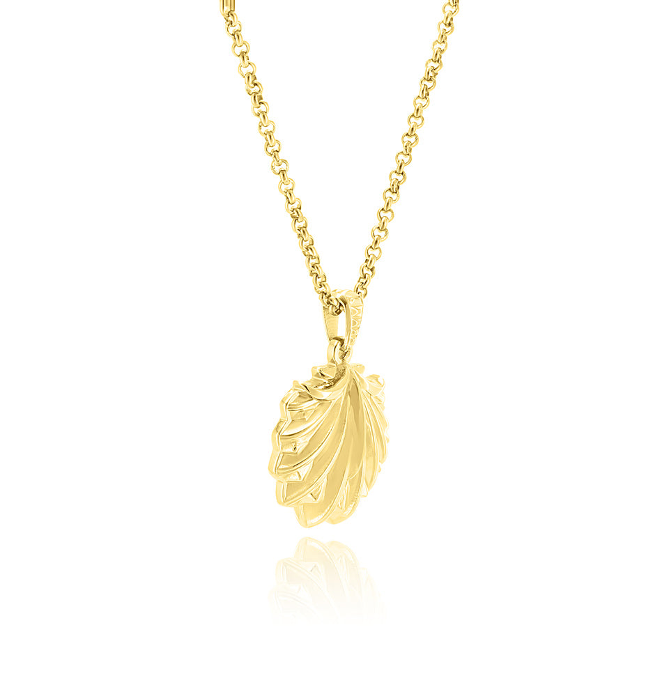 SUM of I tribal Shell Pendant #color_gold