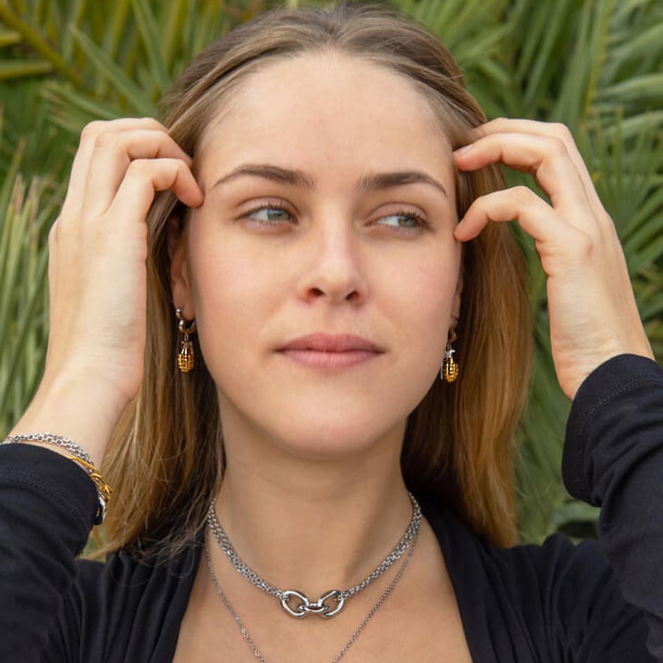 SUM of I Lyon Choker Necklace #color_silver
