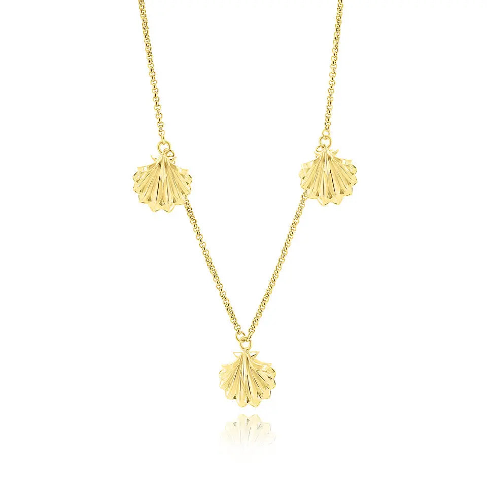 SUM of I Stationary Shell necklace #color_gold