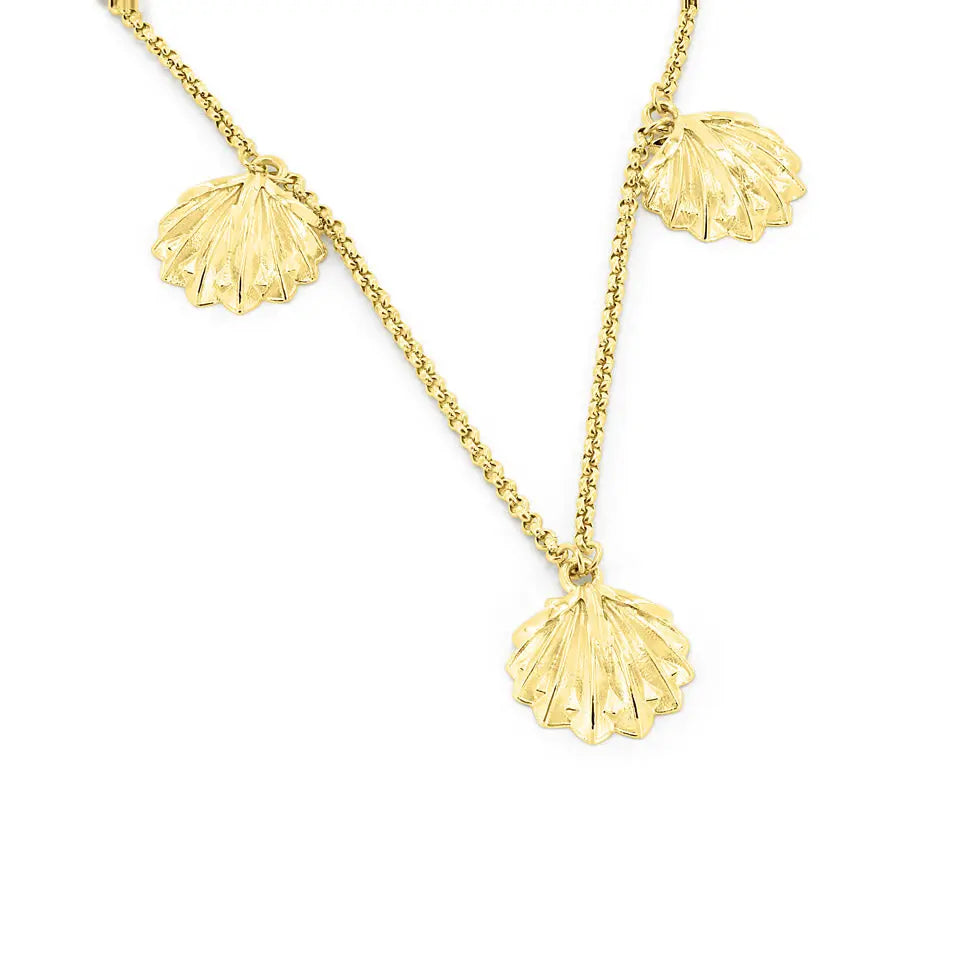 SUM of I Stationary Shell necklace #color_gold