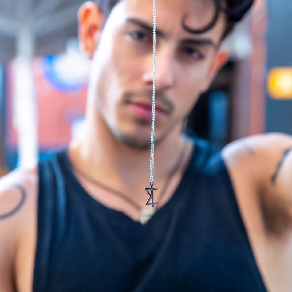 SUM of I Currency Logo Pendant #color_silver