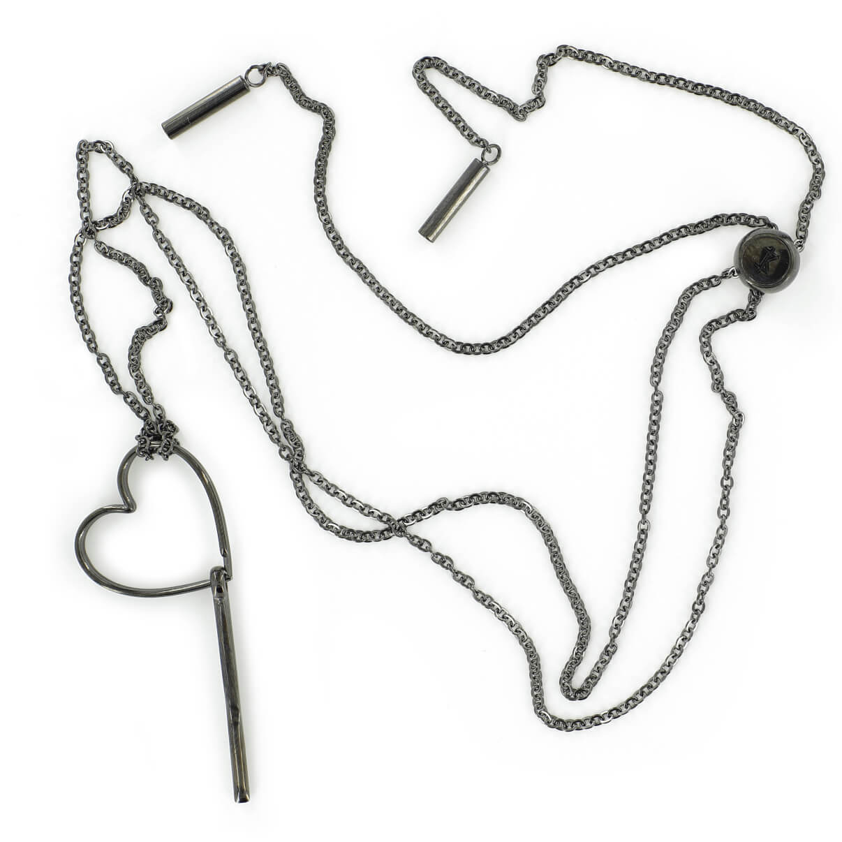SUM of I Valerien Pin Necklace #color_black metal