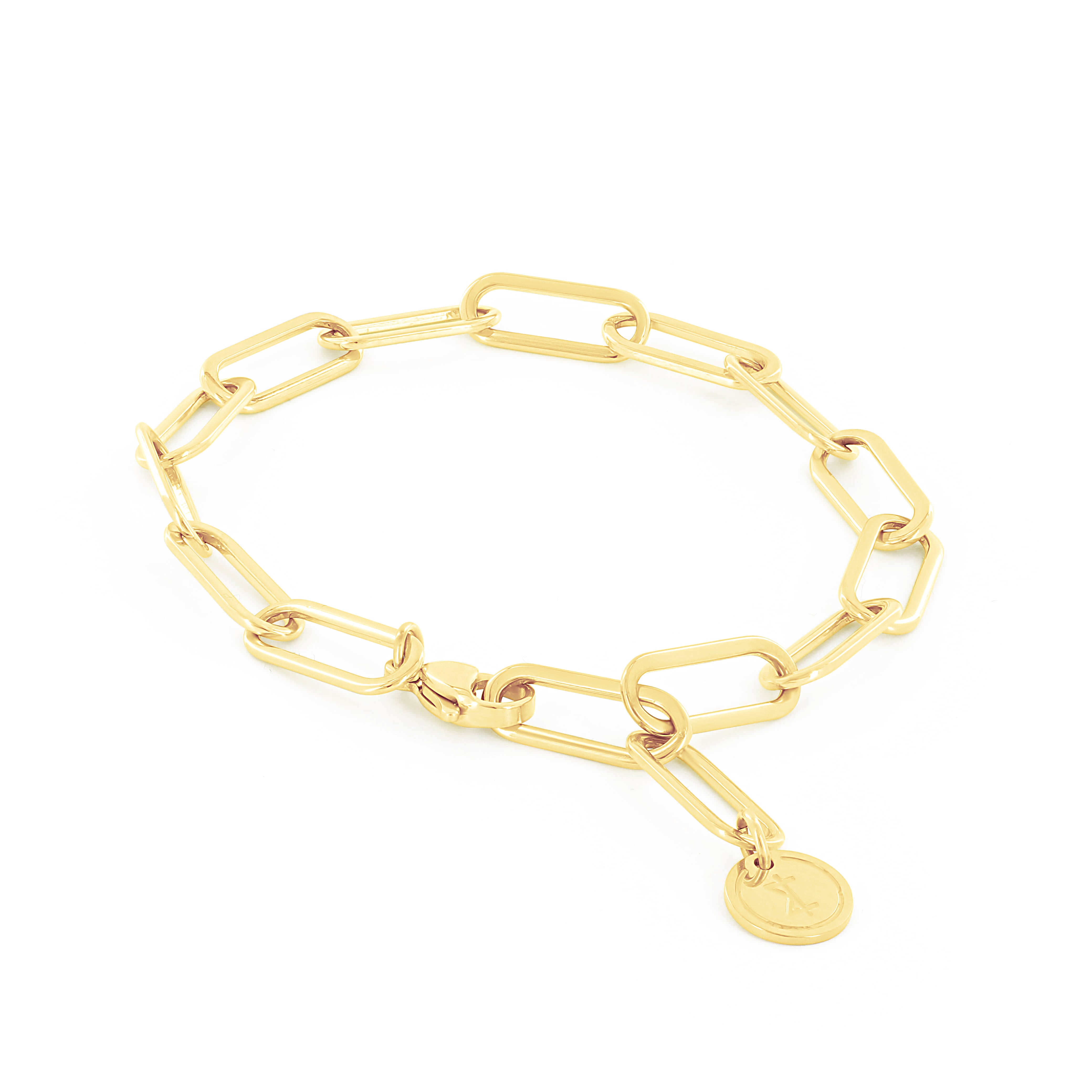 SUM of I Fulton Links Bracelet #color_gold