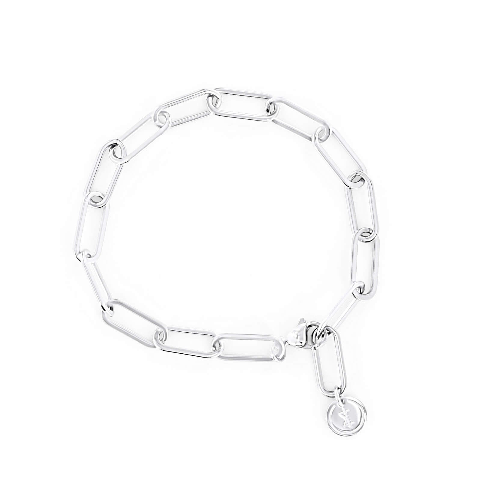 SUM of I Fulton Links Bracelet #color_silver
