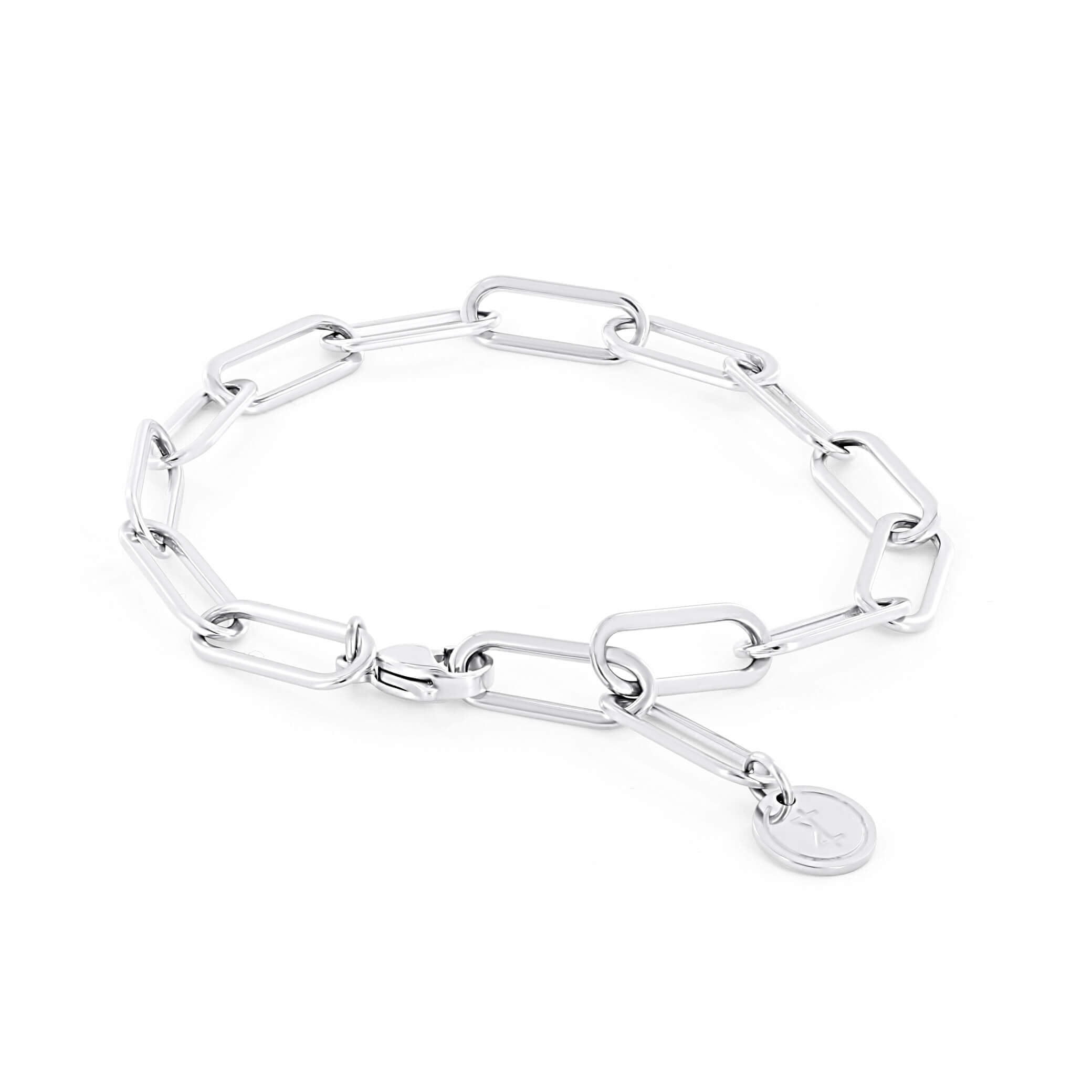 SUM of I Fulton Links Bracelet #color_silver