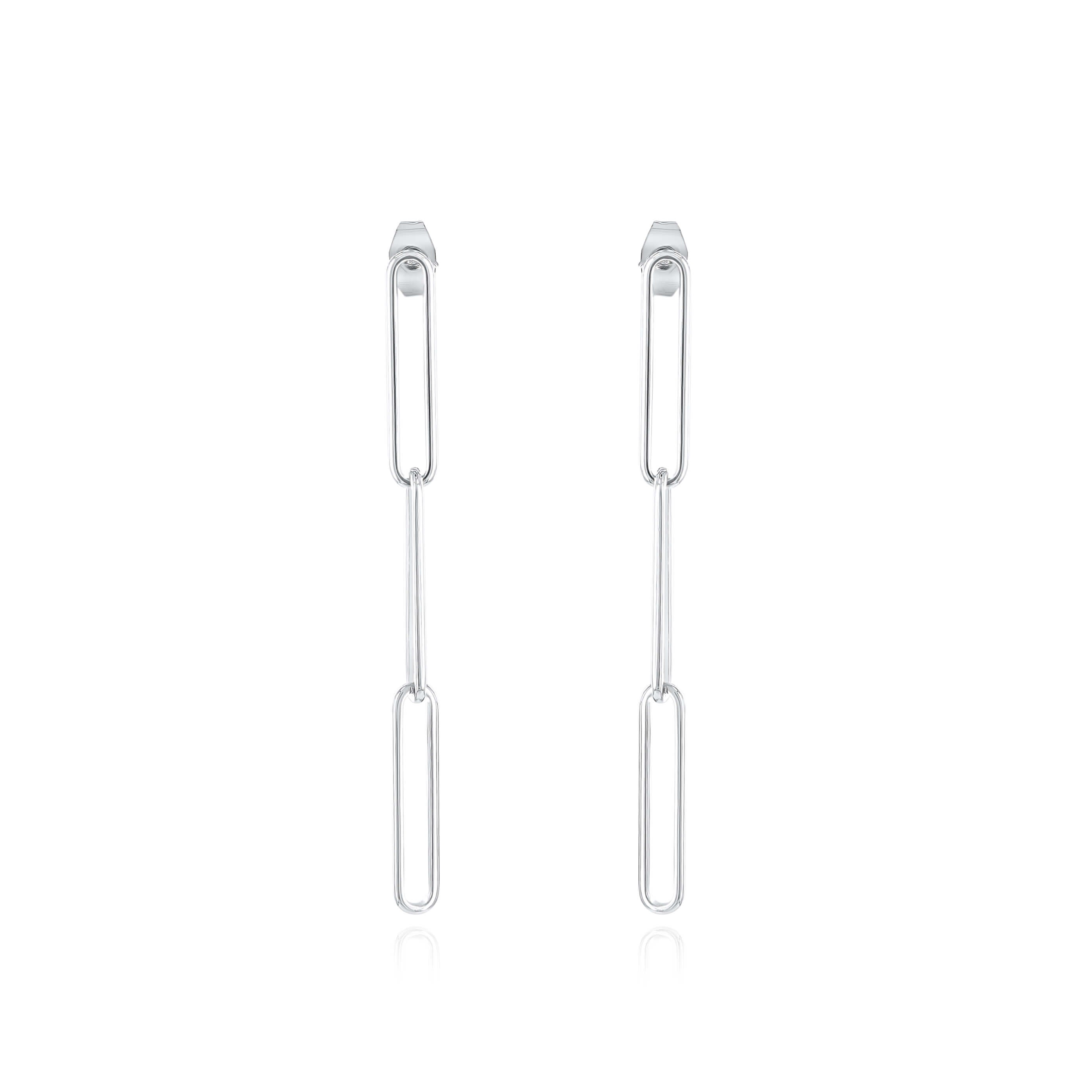 SUM of I Fulton Chain Drop Earring #color_silver