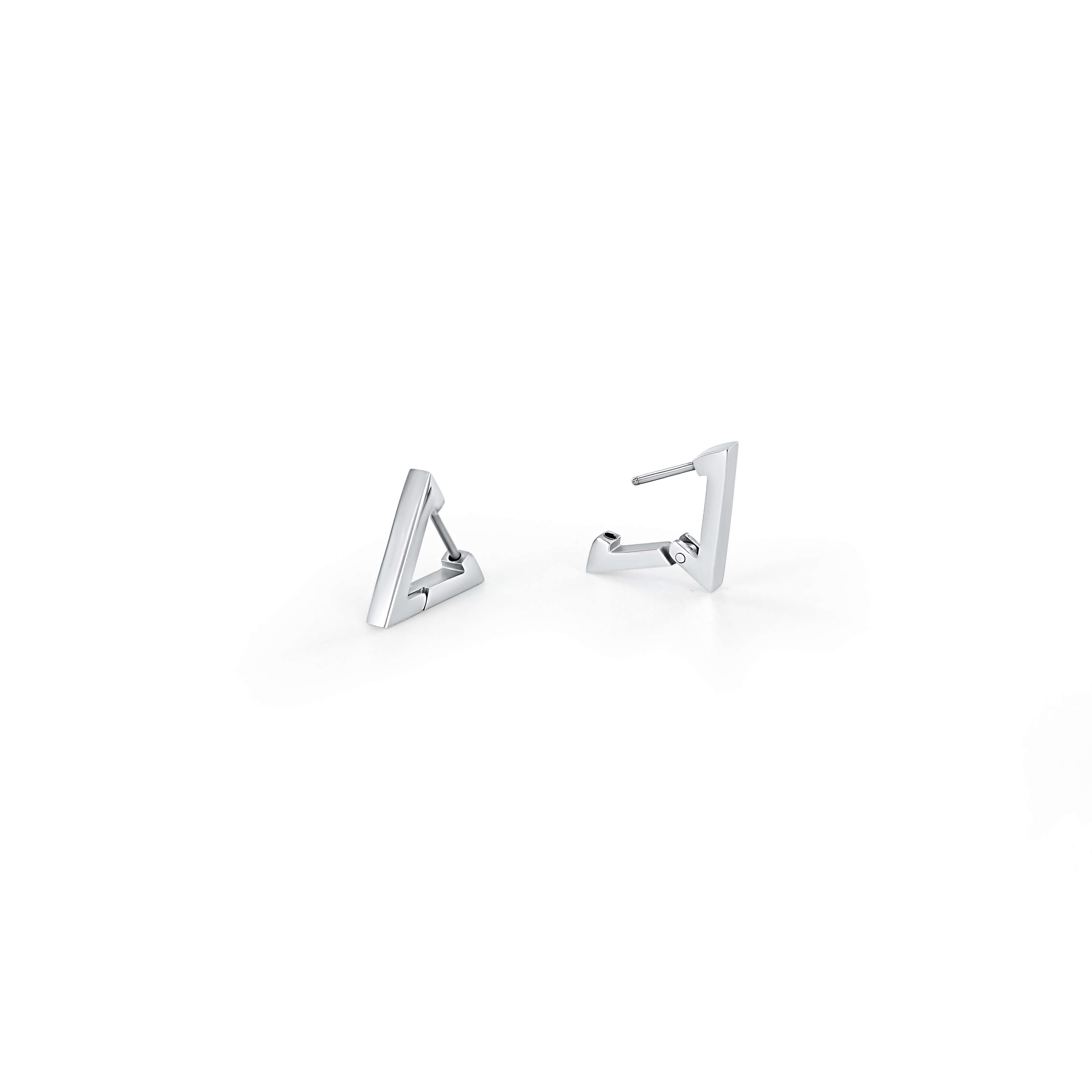SUM of I Sintra Triangle Mini Hoops #color_silver