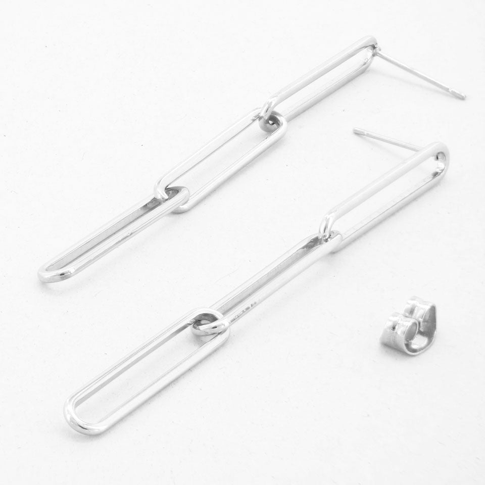 SUM of I Fulton Chain Drop Earring #color_silver