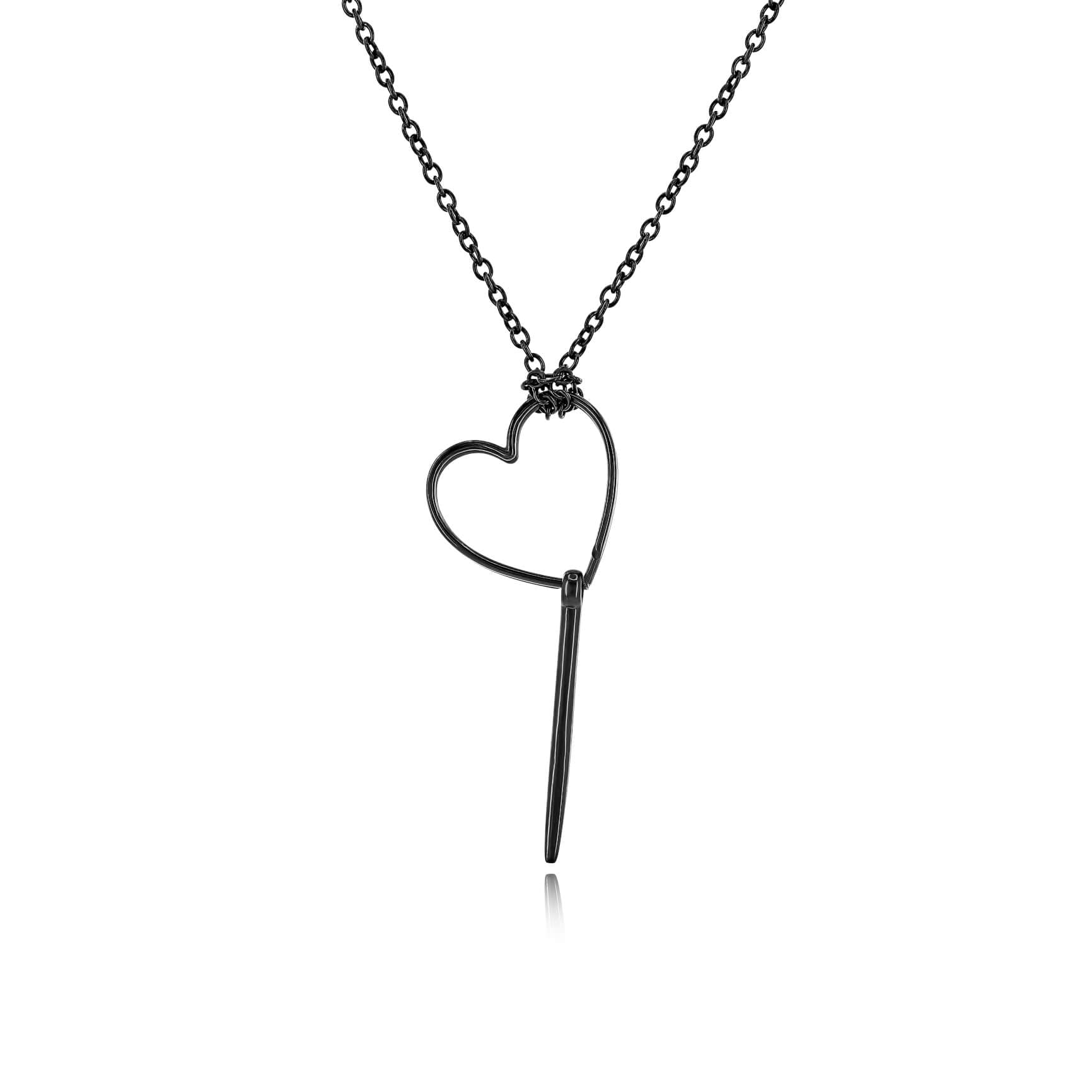 SUM of I Valerien Pin Necklace #color_black metal