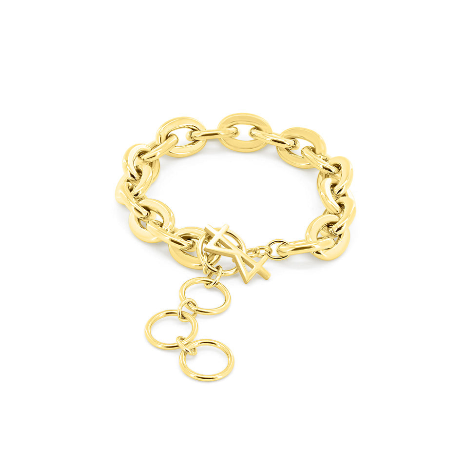 SUM of I Chunky chain bracelet #color_gold
