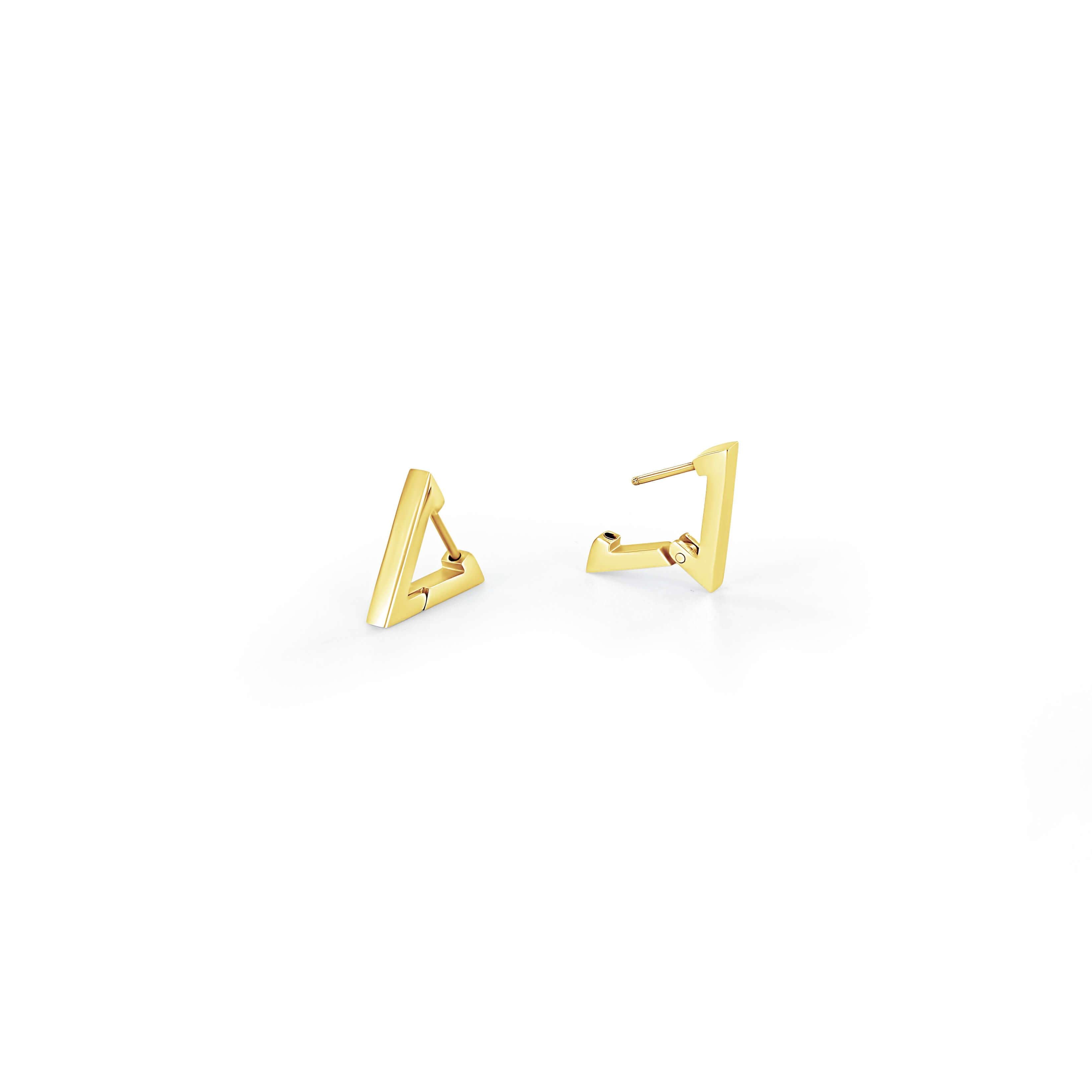SUM of I Sintra Triangle Mini Hoops #color_gold
