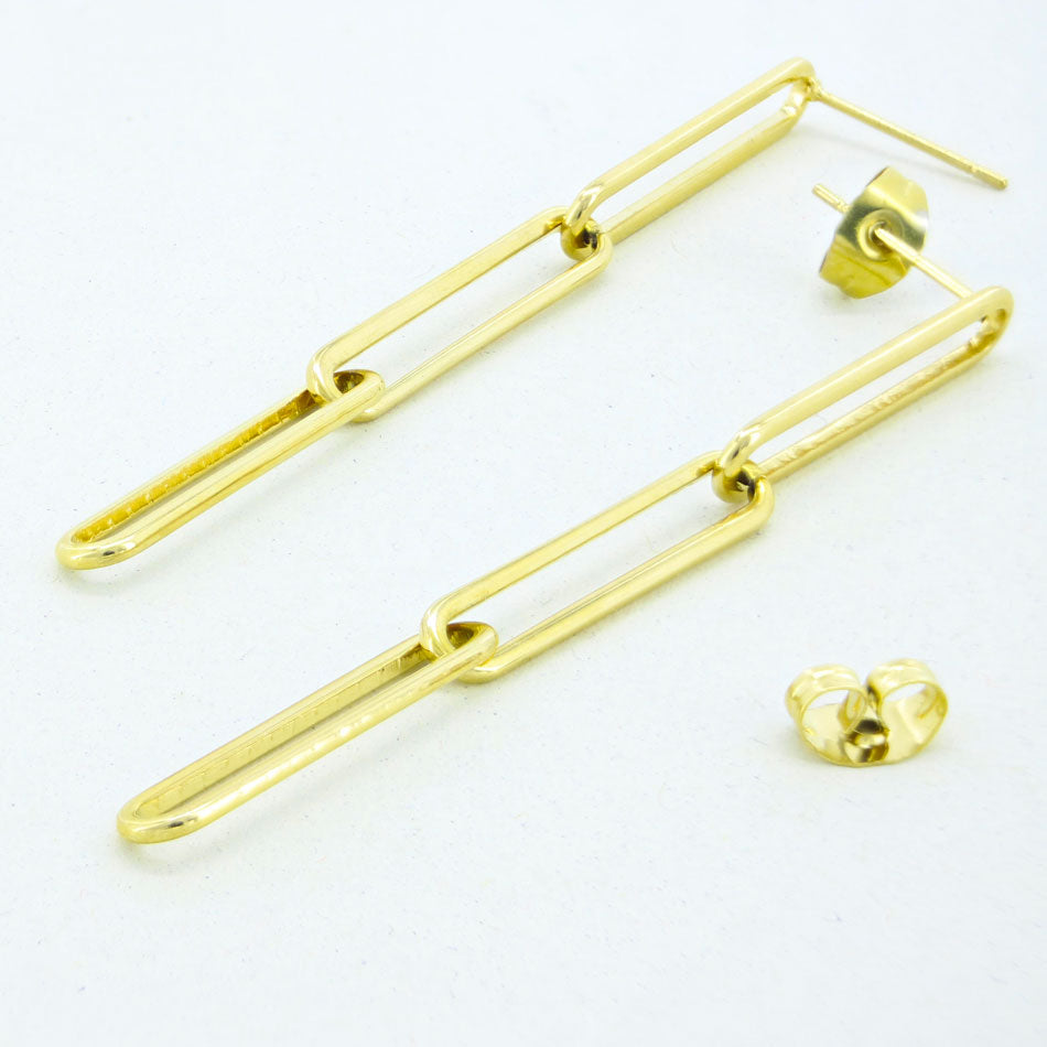 SUM of I Fulton Chain Drop Earring #color_gold
