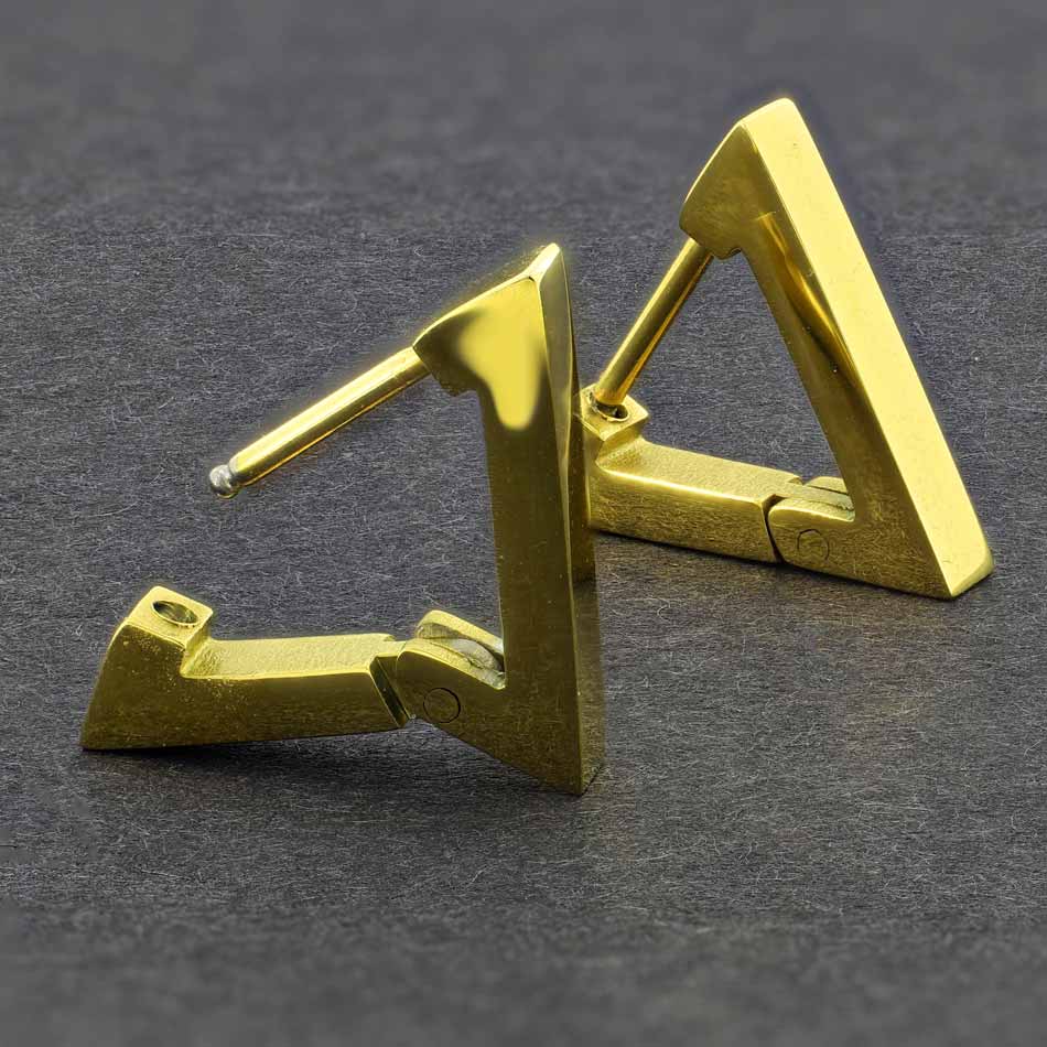 SUM of I Sintra Triangle Mini Hoops #color_gold