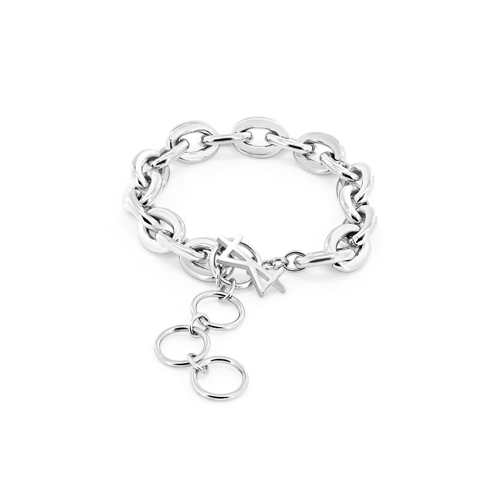 SUM of I Chunky chain bracelet #color_silver