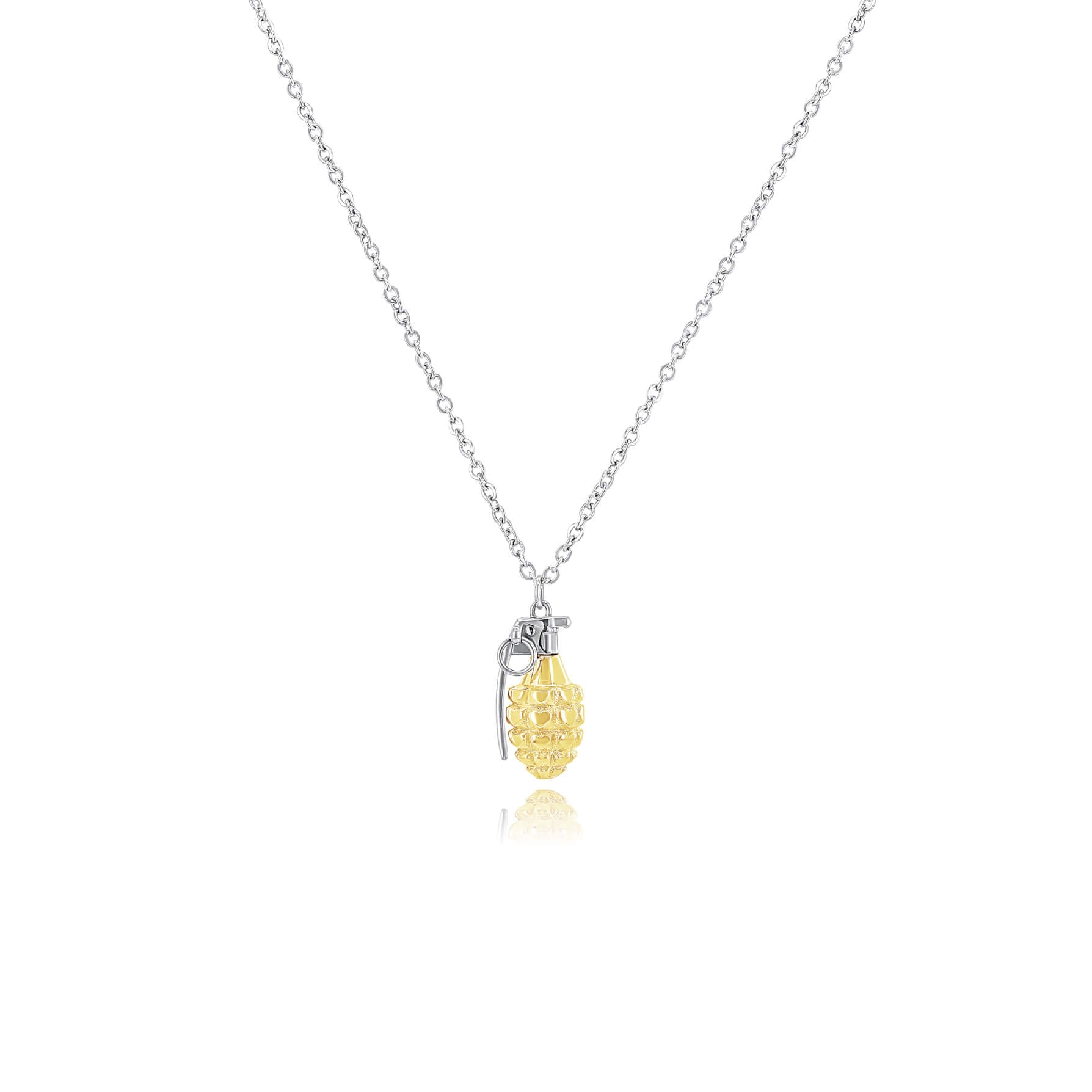 SUM of I Bethel Mini Charm Pendant #color_silver and gold