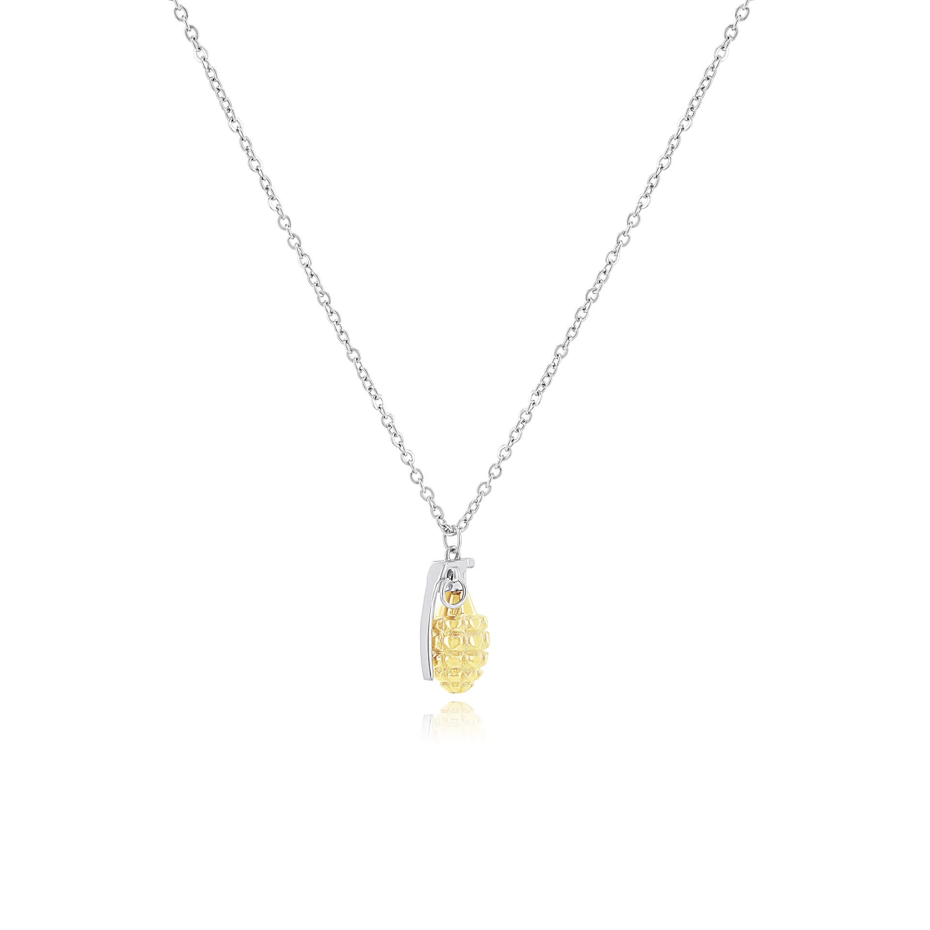 SUM of I Bethel Mini Charm Pendant #color_silver and gold