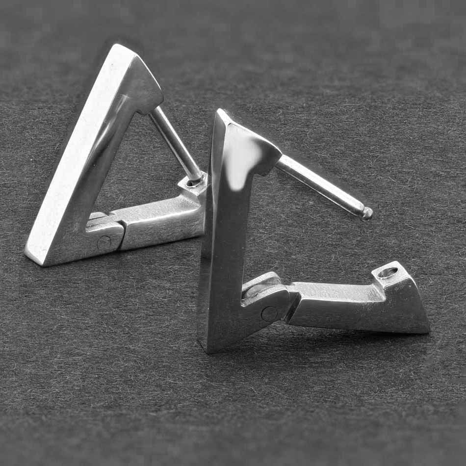 SUM of I Sintra Triangle Mini Hoops #color_silver